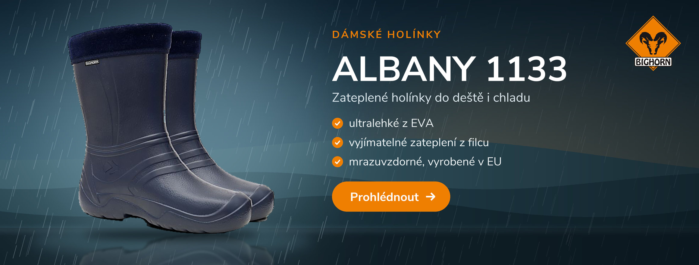 Dámské zateplené holínky Bighorn ALBANY 1133